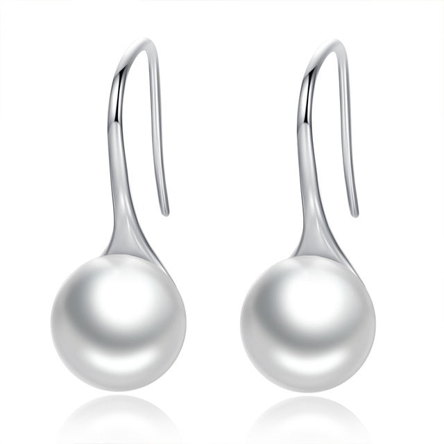 Elegant Sterling Silver Drop Earrings – Timeless & Sophisticated