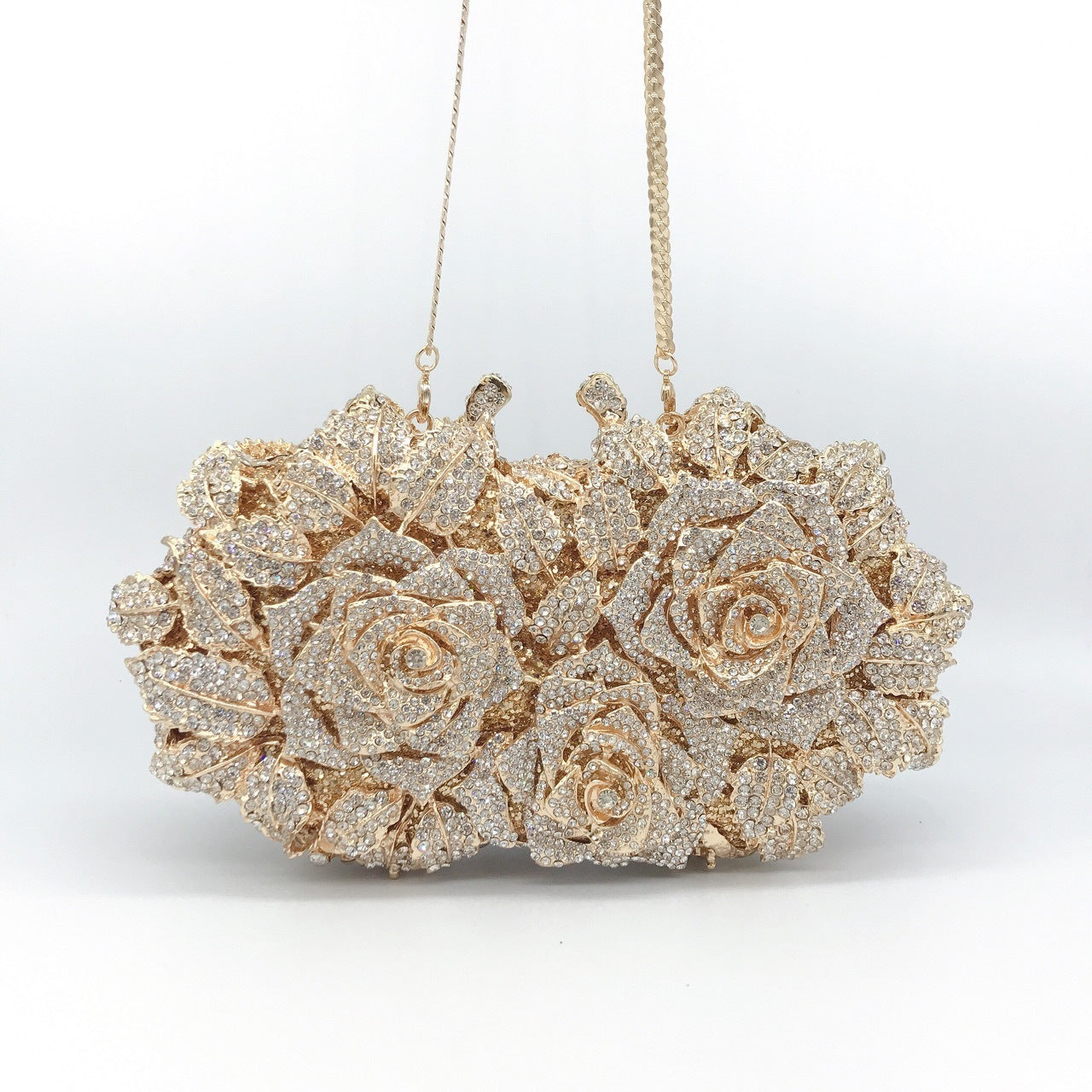 Gold or Silver Rose Diamond Clutch