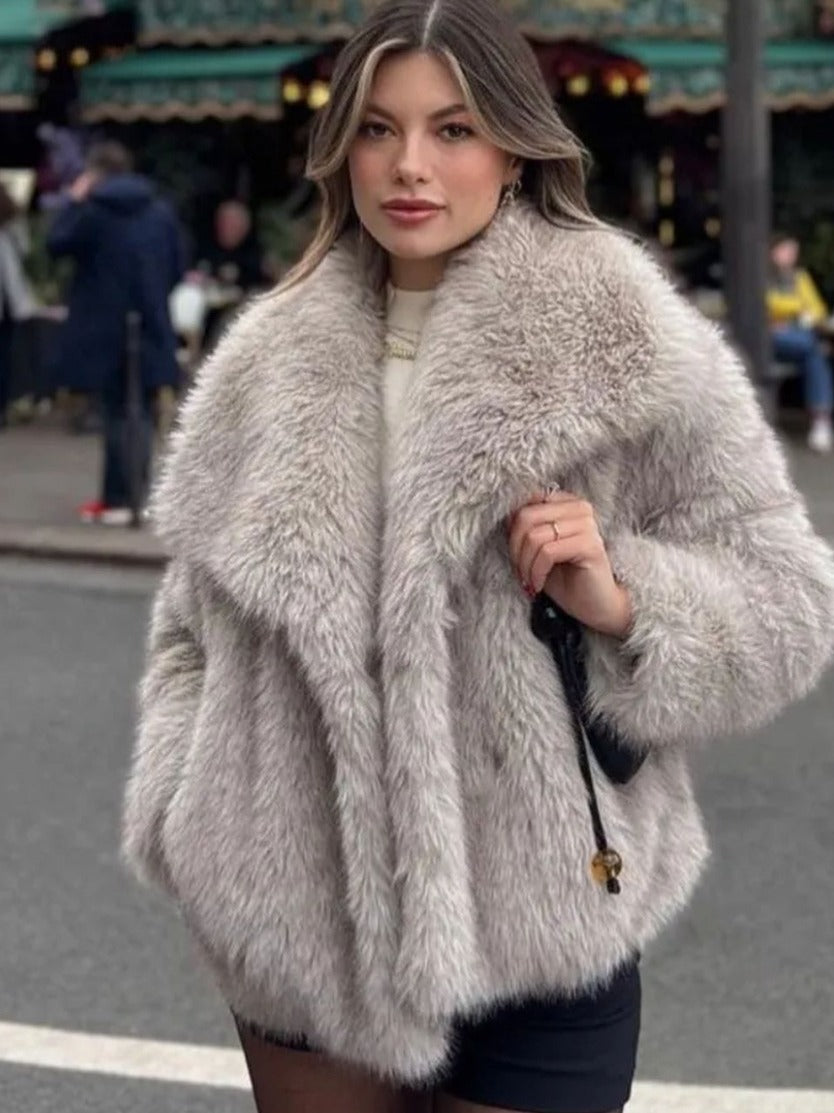 Winter Glam Faux Fur Coat