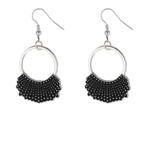 Justice Ginsburg Inspired Scalloped Alloy Earrings