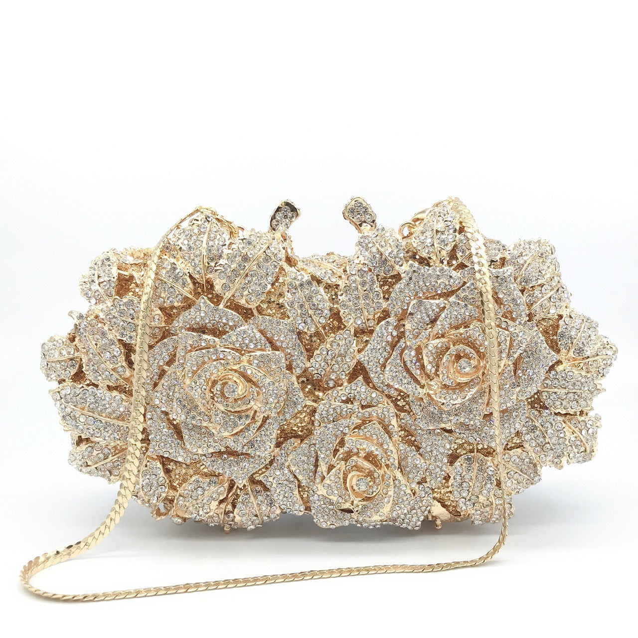 Gold or Silver Rose Diamond Clutch