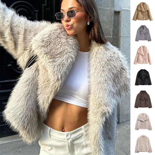 Winter Glam Faux Fur Coat