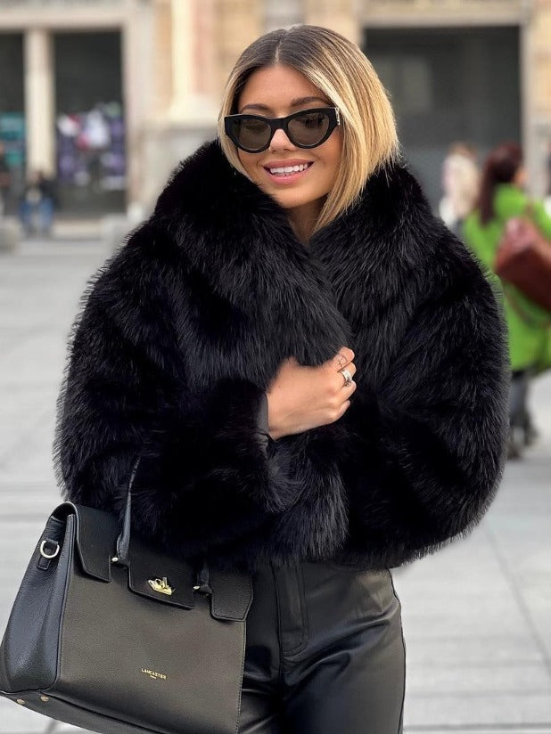 Winter Glam Faux Fur Coat