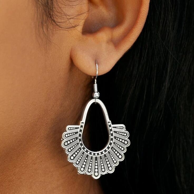 Justice Ginsburg-Inspired Antique Silver & Gold Earrings – Elegant & Timeless