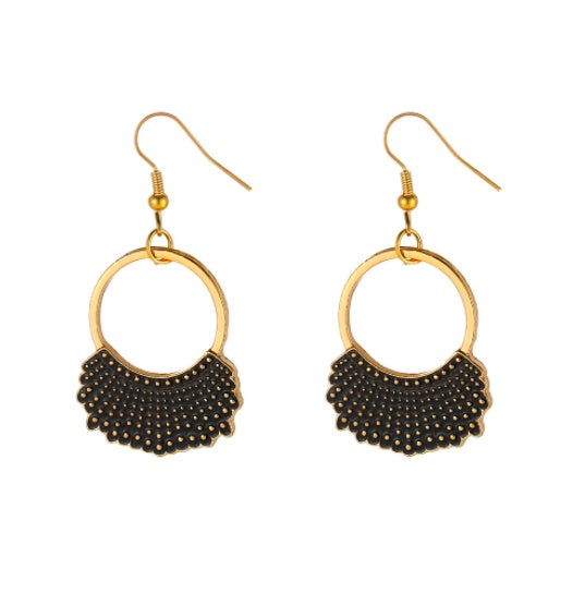 Justice Ginsburg Inspired Scalloped Alloy Earrings