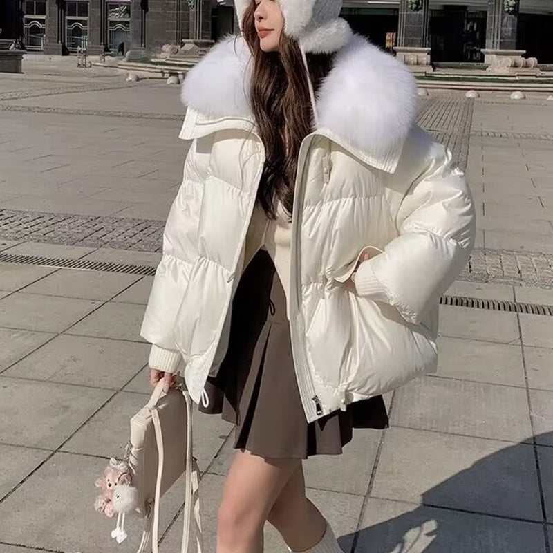 Luxe Fur-Collar Puffer Jacket – Elegant & Cozy Winter Essential