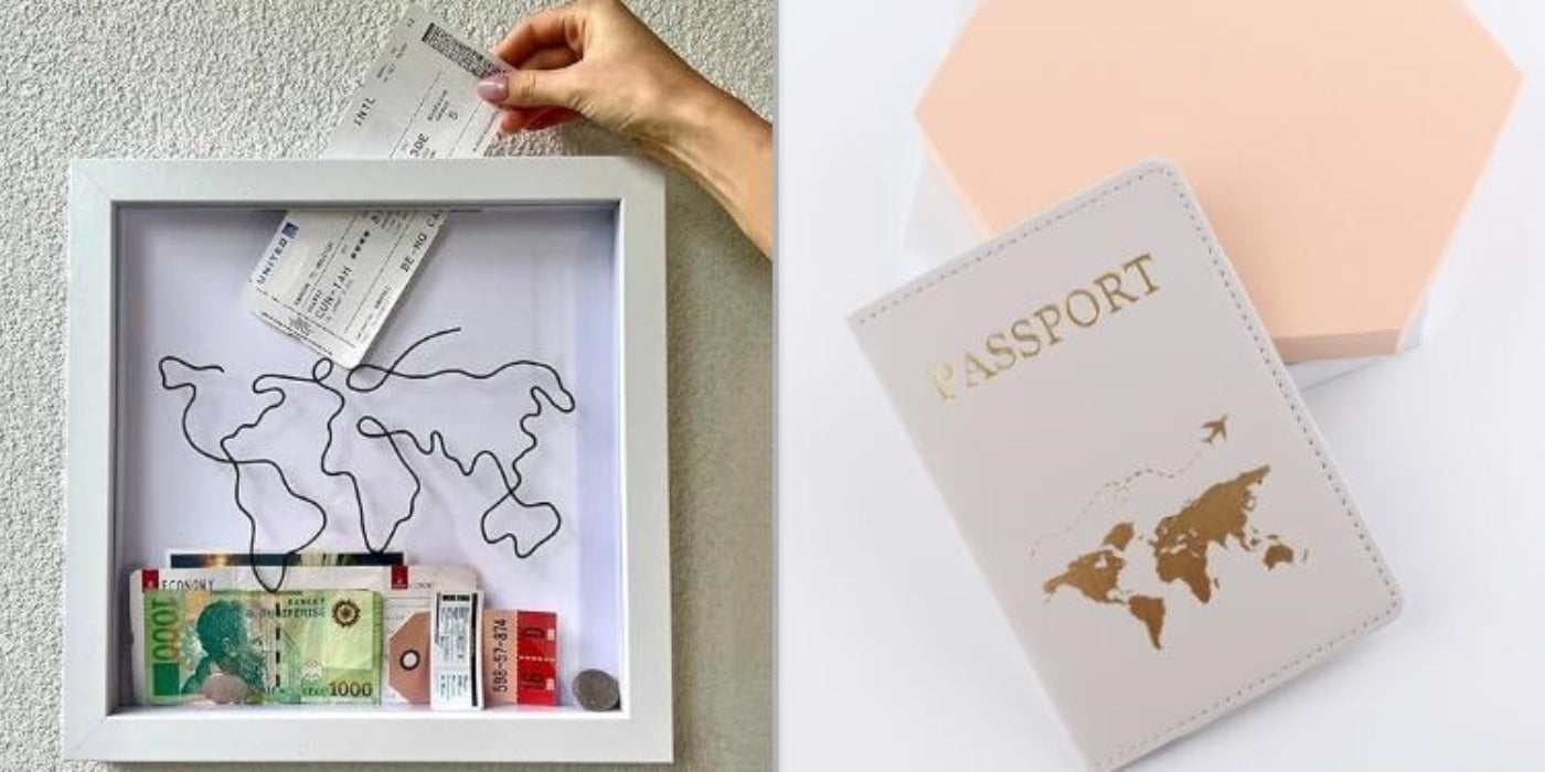 Travel Memory Shadow Box- Keepsake Display for Tickets, Currency & Souvenirs