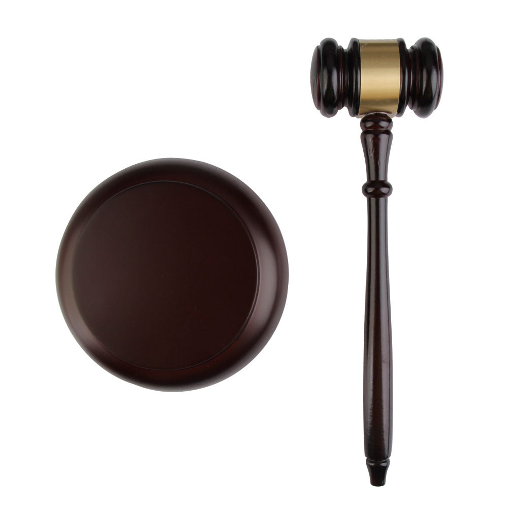 Classic Wooden Auction & Judgment Gavel Set – Professional & Elegant