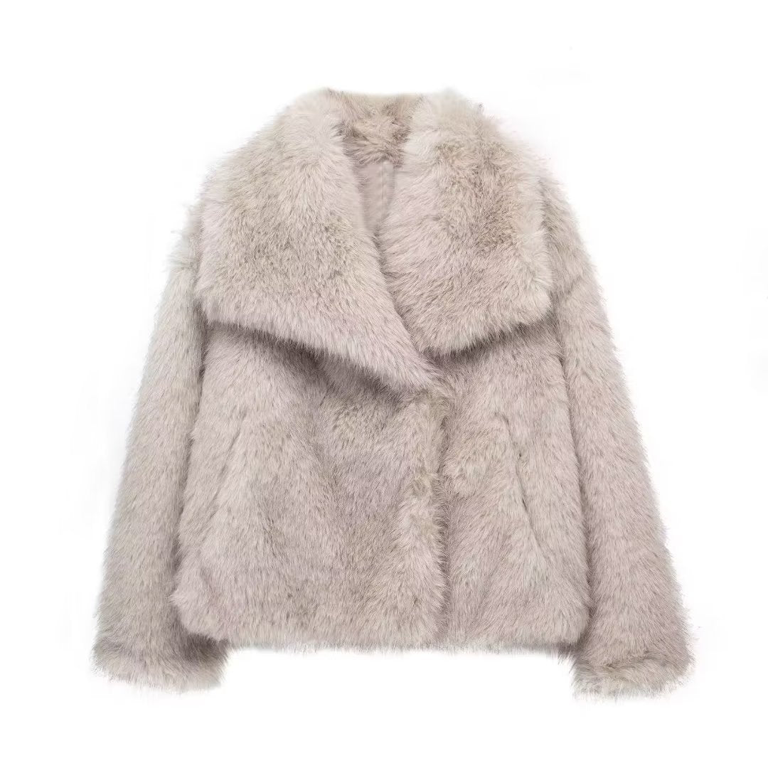 Winter Glam Faux Fur Coat